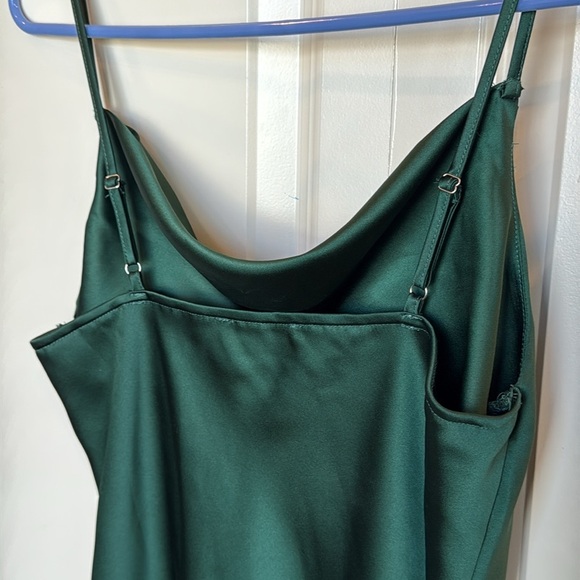 Emerald Green Cowl Neck Camisole Bodysuit Small S Dress Forum - Picture 4 of 6